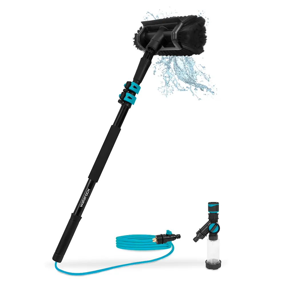 Waterocx Aluminum Water Fed Telescopic Pole 1.8 m | 5D Brush Head