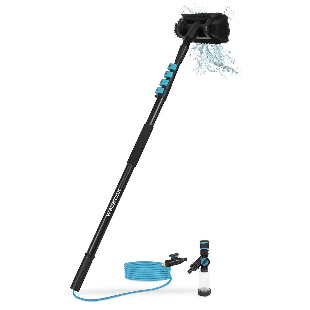 Waterocx Aluminum Water Fed Telescopic Pole 4.6 m | 5D Brush Head