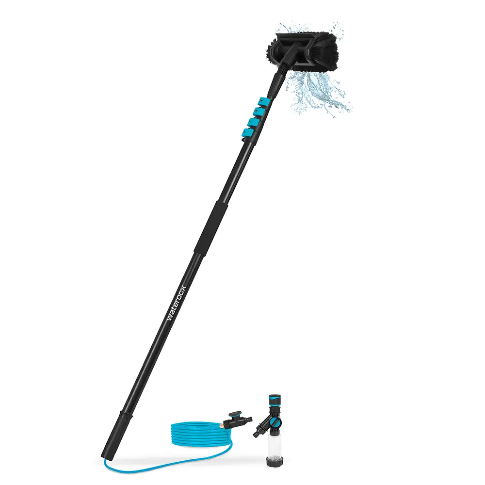 Waterocx Hybrid alu-carbon Water Fed Telescopic Pole 6.5 m | 5D Brush Head