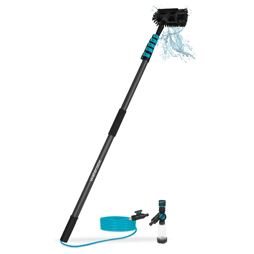 Waterocx 3K Full carbon Water Fed Telescopic Pole 7.5 m | 5D Brush Head
